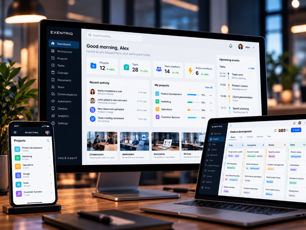 Exentriq enterprise SaaS collaboration platform