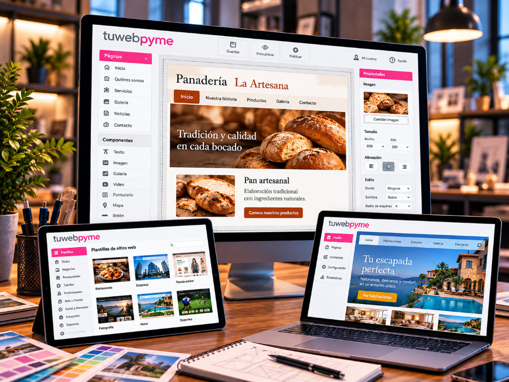 Tu Web Pyme visual website builder